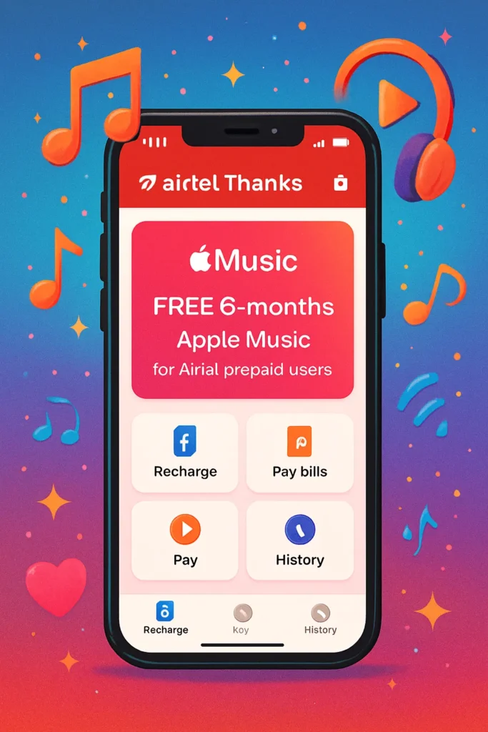 apple music airtel prepaid